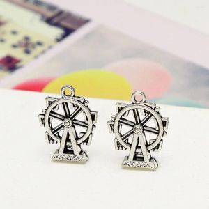 Charms 5pcs/Lots 21x17mm Vintage Ferris Wheel Windmill Travel Pendant For DIY Jewelry Making Findings Supplies Accessories