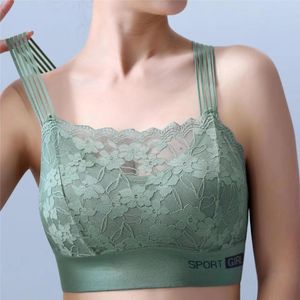 Reggiseni di grandi dimensioni in pizzo bellissimo top a tubo posteriore sexy seni grandi anti-sbiadimento mostrano piccoli tipi di manutenzione biancheria intima senza cuciture per le donne