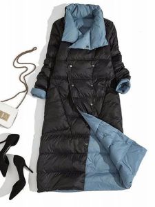 Coats Fitaylor Women dould Down Long Jacket Winter TurtleneckWhite Duck Down Coat Double Breched Parkas hear Snow Outwear