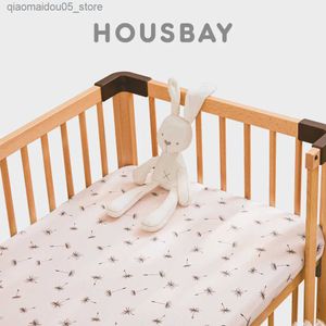 Bedding Sets Baby crib sheet suitable for 140 * 70cm baby crib with rubber crib 100% pure cotton soft breathable cushion cover suitable for newborns Q240228