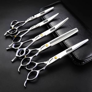 Trimmer 6inch Flat Tooth Scissors Set Hair Salon Professional Imported Steel Scissors to Create Highend Scissors Combination