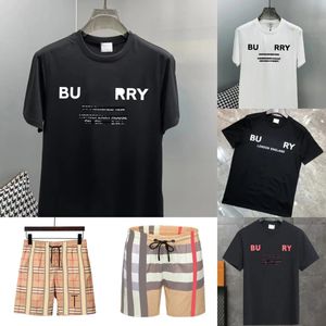 Tişört tişörtler tasarımcısı Burberyly tshirts erkekler için kadın moda tişört, rahat% 100 saf pamuk yaz kısa kollu Asya boyutu S-4XL