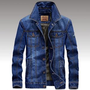 Mens Spring Fashion Denim Jacket Militär Jeans Jacket Top Quality Brand Male Winter Bomber Outwear Coats Plus Size 4XL 240226