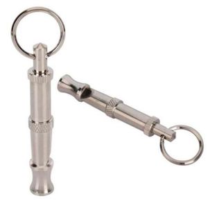 by dhl or ems 200 pieces High Quality Stainless steel Dog Puppy Whistle Ultrasonic Adjustable Sound Key Training for Dog Pet2087902