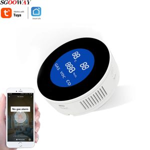 Detector Sgooway Tuya WiFi Natural Gas Leak Detector Detection Alarm Gas Detector LCD Temperature Sensor For Smart Life