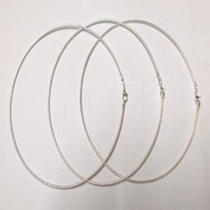 10pcs lot Silver Plated Chokers Necklace Cord Wire For DIY Craft Jewelry Gift 18inch W20215f