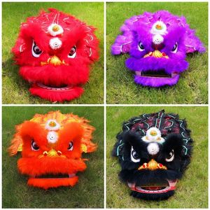 Rpyal Lion Dance Mascot Costume Kid age 5-10 Cartoon Pure Wool Props Sub Play Funny Parade Outfit Dress Sport Traditional Party Carnival 291F