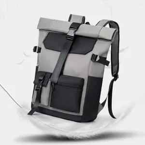 Backpack Waterproof Travel Large Capacity Men Outdoor Sports Leisure Daypack Roll Up Computer Bag For Camping Use