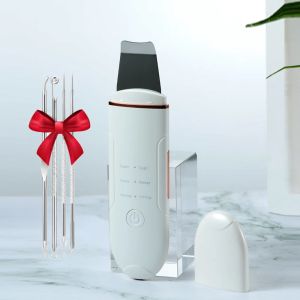 Tips Antiaging Skin Scrubber Cleanin Ultrasonic Electric EMS Facial Skin Scrubber Spatula Gratis frakt