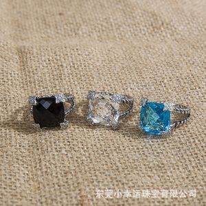 Desginer DavidYurma Jewelry Davids人気のケーブルボタンワイヤースクエア15mmリングアクセサリー人気の販売リングアクセサリー