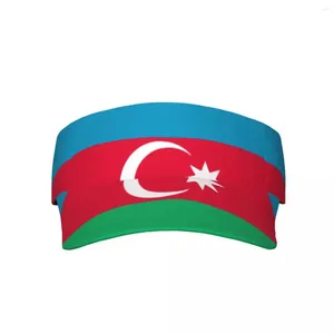 Berets Summer Air Sun Hat Azerbejdżan Flag Visor UV Ochrona sportowa tenisowa golf biegający w kółko przeciwsłonecznym