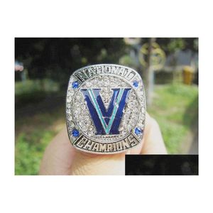 Кольца кластера Villanova Wildcats Кольцо чемпионата по баскетболу с деревянной витриной Сувенирный мужской подарок для фанатов Оптовая Прямая доставка Dhs3A