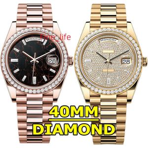 Luxury Mens Watch Designer Watches With Diamonds 40MM Automatic Machinery Movement Watches 904L Stainless Steel Luminous Waterproof Sapphire Fashion Wristwatch