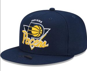 „Pacers” Ball Caps 2023-24 unisex moda bawełniana bawełniana czapka baseballowa kapelusz snapback hat haft haft haft wiosna letnia czapka hurtowa a0