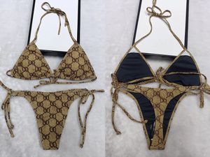 Kadın mayo tasarımcısı bikini yaz plaj mayo moda seksi iç çamaşırı bölünmüş boyut s-x