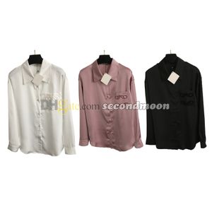 Women Formal Blouses Designer Embroidered T Shirt Spring Summer Business Shirts Long Sleeve Blouses