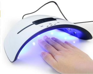 Secadores de unhas 36W Secador LED UV Lâmpada Micro USB para lâmpadas Cura Gel Builder 3 Modo Cronometrado com Sensor Automático 8634861