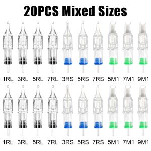 Supplies 10/20100pcs Mixed Cartridge Tattoo Needle Rl Rs M1 Disposable Sterilized Safety Tattoo Needle for Cartridge Hines Grips