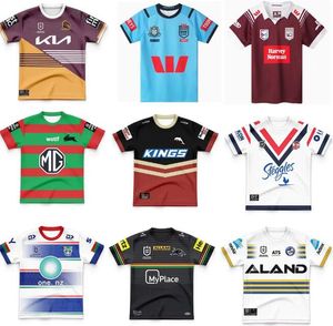 2024 25 bambini Fiji Penrith Panthers Dolphins maglie rugby Broncos coniglio Titans Dolphins Sea Eagles STORM Brisbane Eels ROOSTERS casa lontano magliette rugby maglie