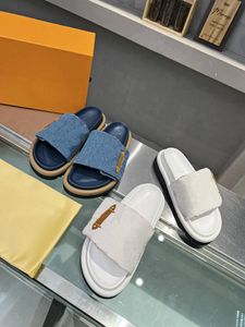 Ciabatte con cuscino per piscina Pantofole per uomo donna comfort Sunset Flat Mules Ciabatte facili da indossare Stile Scuff Front Strap Ciabatte casual di lusso per mocassini