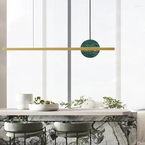 Hängslampor ljus lyxrestaurang ledde konst modern enkel remsa marmor fixtur lämplig för vardagsrum sovrum balkong