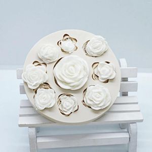 ベーキングカビの花シリコーン型シュガークラフトクッキーカップケーキチョコレートフォンダンケーキデコレーションツールキッチンアクセサリーM069