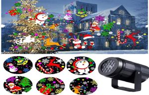 20 Patterns New Year Christmas Decoration LED Effects Laser Projector Light Snowflake Elk Projection Lamp Stage Indoor Lighting De7621408