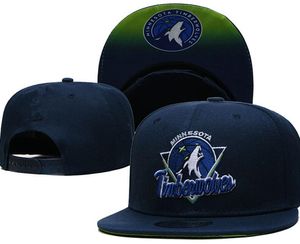 「Timberwolves」ボールキャップ2023-24ユニセックスファッションコットン野球キャップスナップバックハット男性