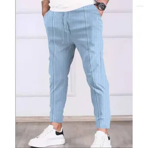 Männer Hosen EWSFV 2024 Herbst Mode Gestreiften 6-farben Beam-Foot Casual Jogging Skinny Hosen Große Größe Lange