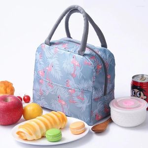 Bag Organizer 2024 Insulated Lunch Thermal Stripe Tote Bags Cooler Picnic Food Box For Kids Women Girls Ladies Men Children Pink