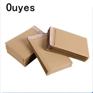 Zarflar 50pcs Doğal Kahverengi Kraft Kağıt Kağıt Kabarcık Posta Çantası Kendi Mühür Yapı Yapıştırıcı Zarf İşi Ekspres Gönderi Ambalaj Çantaları