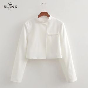 Blazer Sltnx Fashion Women's Blazers 2023 Summer Short Blazer for Woman Chic Elegant Blazer Coats Ladies Casual New In Sumpe Blazer