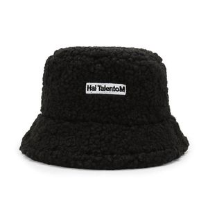 Berretti/berretti con teschio Cappello a secchiello di colore puro Donna Inverno Capelli di agnello Caldo ricamo Lettere Berretto da pescatore Negozio di moda Turismo Bacino freddo Dhhyk