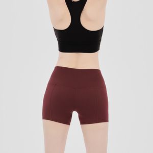 2024 Yoga Sexig Yoga Shorts Hög midja Womens Sports Fitness NakedFeel Squat Proof Yoga Running Gym Workout Compression Araction Pants