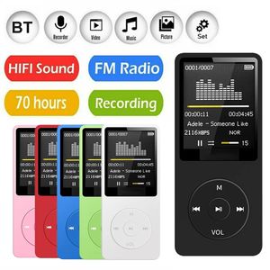 1,8 tum mini mp3 MP4-spelare digital skärm Bluetooth 4.0 Portable Walkman med e-bok/läsning/FM-radio