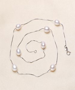 Freshwater Pearl Necklace 925 Silver Pendant Necklace For Women 78mm 4 color Natural Pearl Starry necklace Baroque Pearl Jewelry4282899