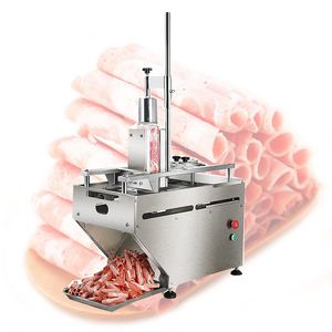 Stainless steel Lamb Kebab Roll cutting machine / frozen meat beef steak mutton roll cutting slicing machine for restaurant