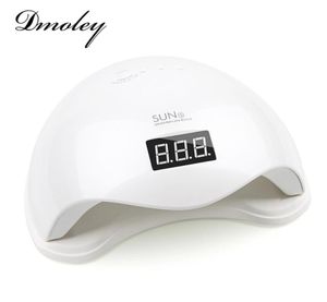 Dmoley inteiro 48w uv lâmpada led secador de unhas sun5 lâmpada do prego com display lcd sensor automático máquina manicure para cura gel uv polonês3891642