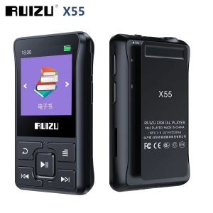 Lettore Più nuovo Ruizu X55 Sport Bluetooth Lettore MP3 Mini clip portatile 8 GB Musica Lettore MP3 Supporto Registrazione FM EBook Orologio Pedometro