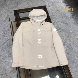 Novo designer jaquetas masculinas Monclaire jaquetas pequeno peito logotipo designer Monclaire masculino de luxo com capuz trench coat leve macacão fino