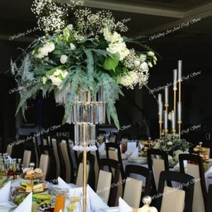 80cm/120cm) with light Candelabra Acrylic Candle Holders Wedding Table Centerpieces Flower Stands Party Candlestick Decor