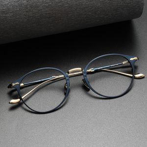 Óculos de sol Titanium Frames Designer Brand Vintage Fashion Luxury Men, lendo copos de óculos de estrutura de óculos de Estrutura de óculos de quadro TI017