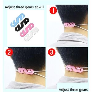 Óculos Correntes 4 Cores Ajustável Anti-Slip Máscara Ear Grips Face Ganchos Confortáveis ​​Máscaras Gancho Crianças / Adt Strap Extensão Drop Del Dh9ea