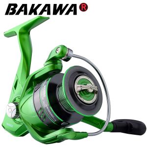Bobinas BAKAWA Pesca Spinning Reel Metal Spool 5.2:1 Alta Velocidade 812kg Max Drag 11BB Roda de Carpa Água Salgada Mar Linha Equipamento Pesca
