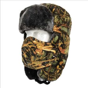 Taktische Helme Männer Frauen Winter Jagd Hut Bionic Camouflage Wandern Kappe Outdoor Jagd Thermische Warme Kappe Uschanka Ohr Winddicht militr hutL2402