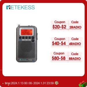 Radyo Retekess TR105 Radyo FM Taşınabilir Radyolar AM FM SW CB Hava VHF Şarj Edilebilir Kısa Dalga Ham Radyo Stereo Multiband Tüm Dalgalar Radyo