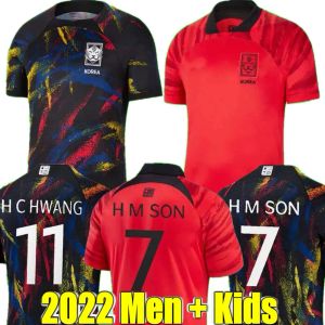 SON South 2022 camisas de futebol em casa Coreia HWANG KIM HWANG LEE JEONG SUNG KWON 2023 JERSEY CAMISAS DE FUTEBOL crianças vermelho 22 23 conjunto fult kits