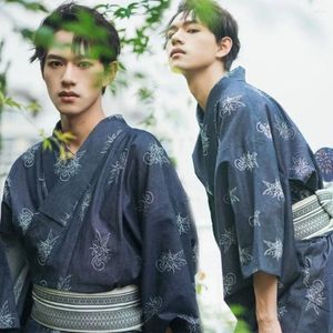 Etniska kläder 10 färger japanska traditionella kimono mantel bälte långärmad yukata dusch mäns mode samurai hekoobi karneval kostymer