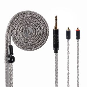 Earphones HiFiHear 16 Core Silver Plated Cable 2.5/3.5/4.4mm Balanced Cable With MMCX/2pin/ QDC Connector For C12 KZZS10 PRO ZSX BLON BL03