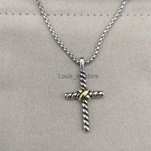 Pendant Necklaces Men Jesus Cross Necklace Gold Plated X Hip Hop Designer for Jewelry Party Anniversary Gift Wholesale H24227